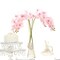 Graceful Silk Orchid Flower Stems: Set of 2, 40-Inch Artificial Centerpieces